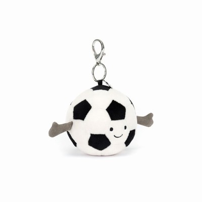 Jellycat Sports Football Bag Charm UK | 96482VWHT